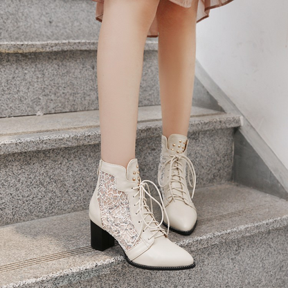 Victorian Elegance Mid-Calf Boots