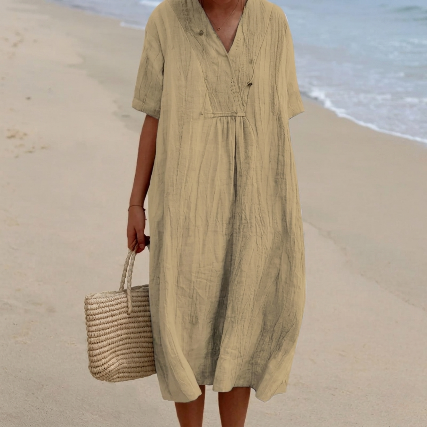 Silvana™ | Relaxed Textured Maxi Dress.
