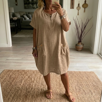 Pascale™ | Zip-Front Maxi Dress.