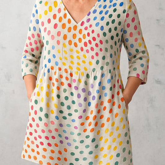 Pauline | Long Blouse with V-Neck